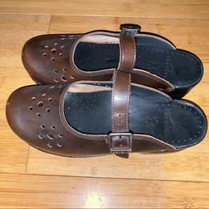 Dansko leather Mary Jane clogs
